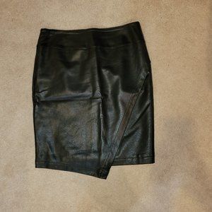 Black leather pencil skirt, size 8 by Ann Taylor